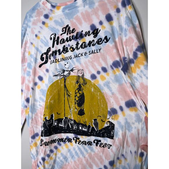 Disney Parks Nightmare Before Christmas Pastel Tie Dye Halloween Concert Shirt M - Picture 3 of 4